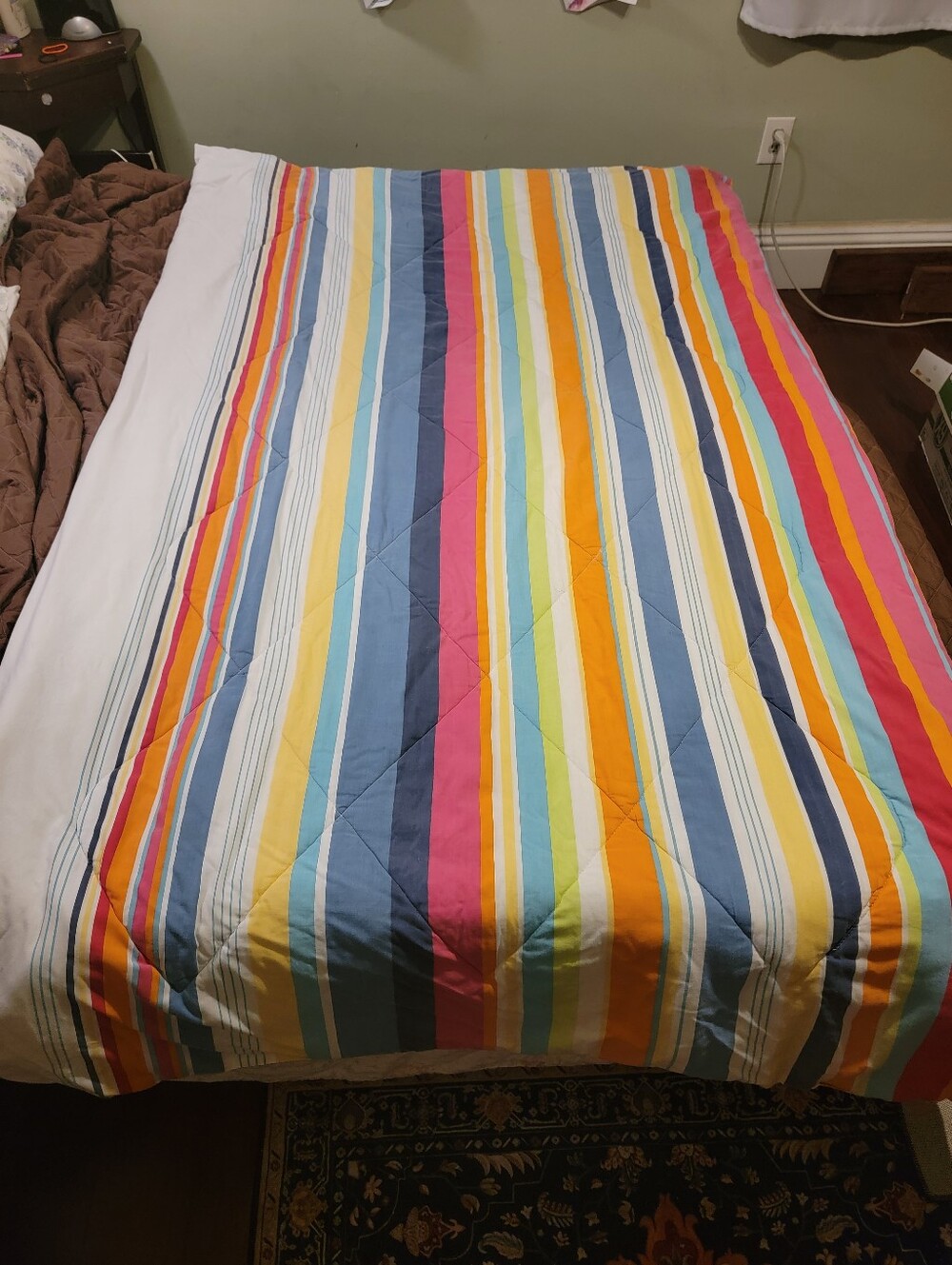 Multi-Color Striped Comforter - Bright Stripe Bedding